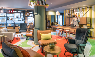 Photographie représentant un espace commun dans un appart hôtel Adagio